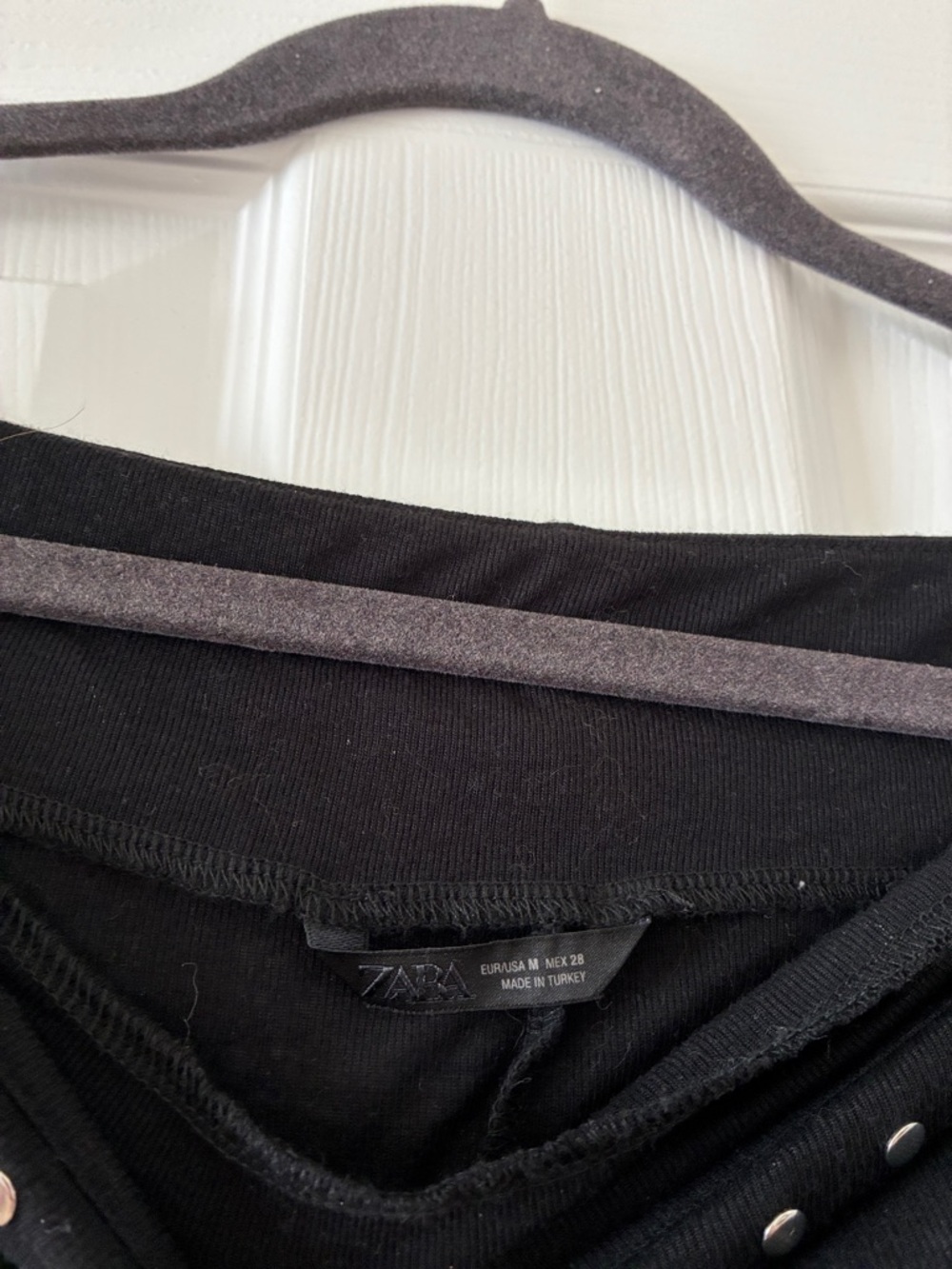 Black Long Sleeve Top with Stud Detailing - Picture 4 of 7